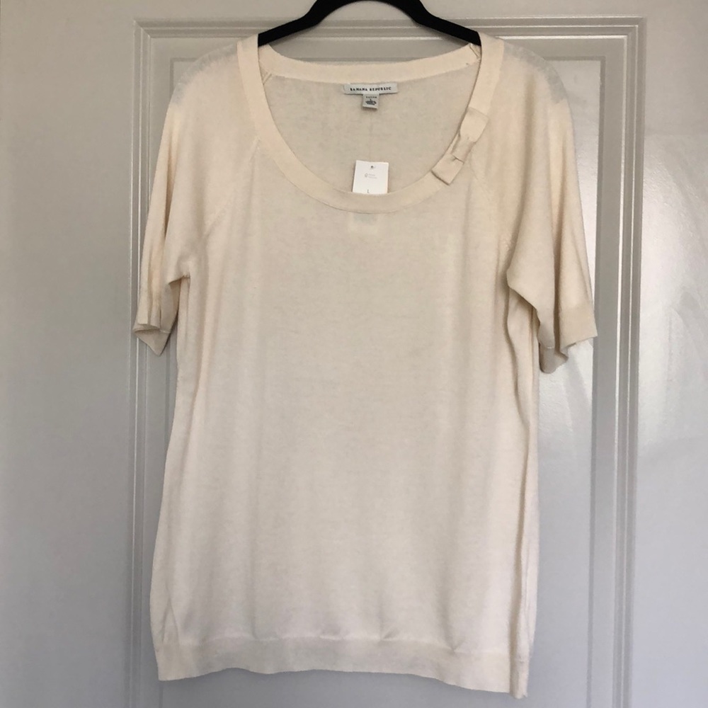 NWT Banana Republic Lightweight Knit Top Petite Large